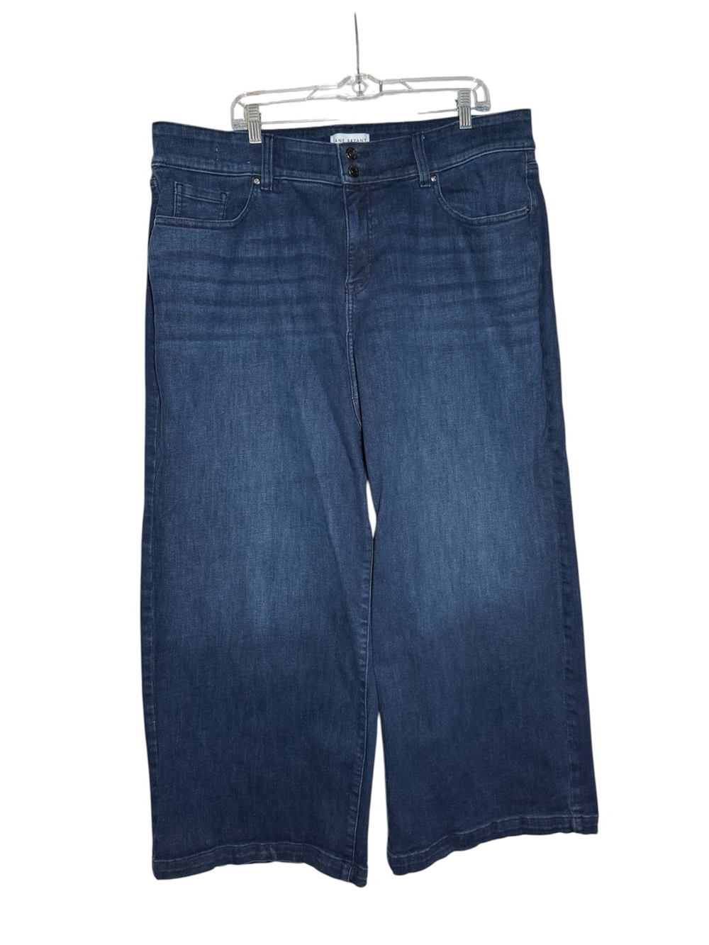 Lane Bryant High Rise Tighter Tummy Wide Leg Jeans Blue Wash Size 20S SHORT